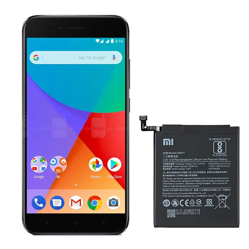 خرید و قیمت باتری می ای 1 شیائومی Mi A1 BN31 در تادیموفیکس